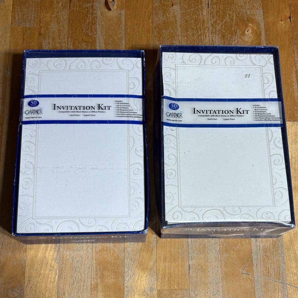 2 packs of Gartner Studios Blue and White Invitation Kit